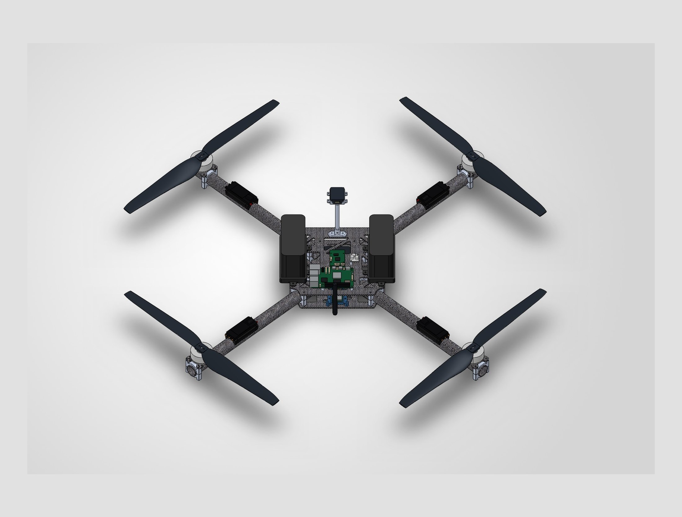 CAD render of the Project ECHO agricultural survey drone